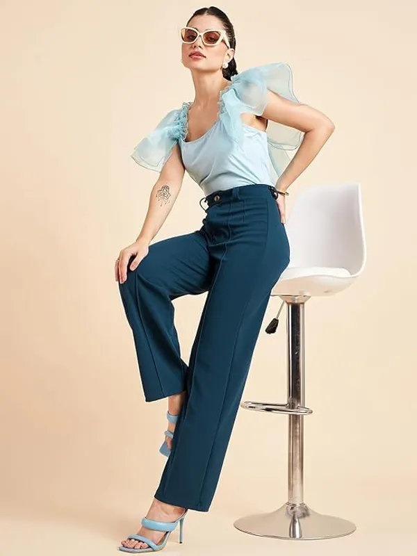 Women_Crop_Top_Organza_Frill_Sleeves_Fitted_Top_Stylish_Western_Top_Back_Tie_Up_Soft_Crepe_Fabric_S_Xxl
