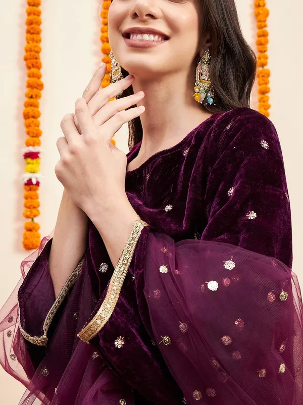Women_Velvet_Embroidered_Kurta_Set_With_Dupatta_Tulip_Pant_Festive_Wedding_Ethnic_Suit_Black_Wine_Teal_Blue_S_Xxl
