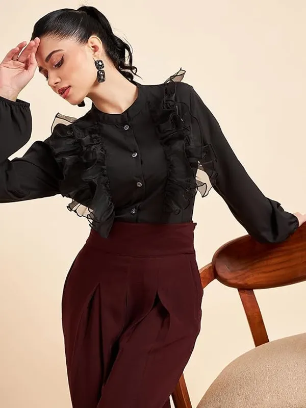 Ruffle_Shirt_Stylish_Top_Casual_Regular_Fit