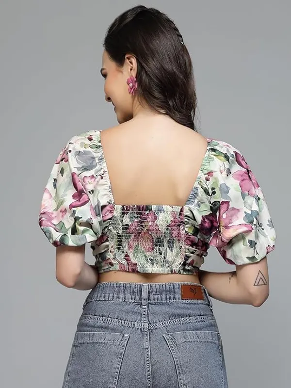 Women_Floral_Crop_Top_Ruched_Front_Sweetheart_Neck_Smocked_Back_Stylish_Summer_Top_Puff_Sleeves_Trendy_S_Xxl