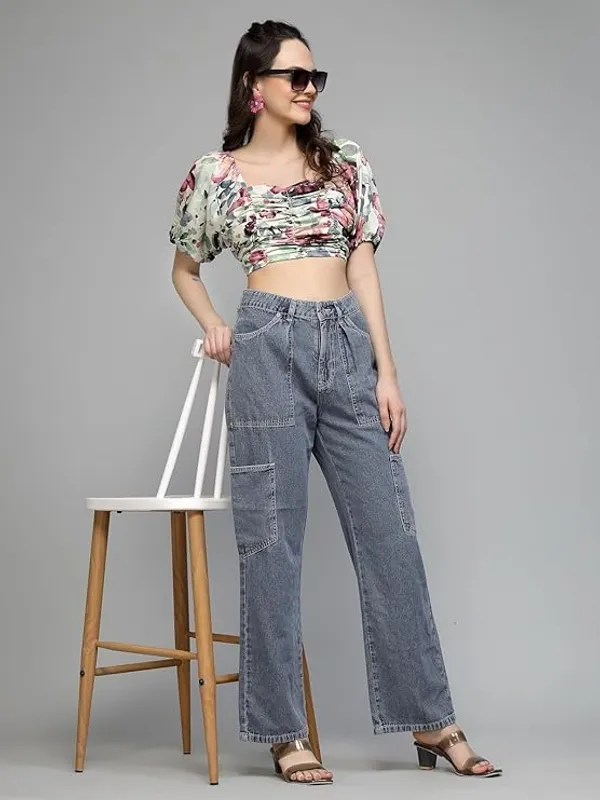 Women_Floral_Crop_Top_Ruched_Front_Sweetheart_Neck_Smocked_Back_Stylish_Summer_Top_Puff_Sleeves_Trendy_S_Xxl