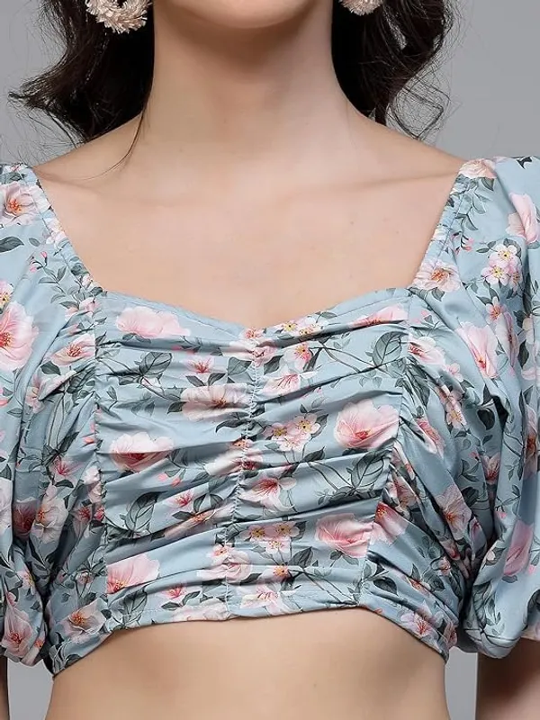 Women_Floral_Crop_Top_Ruched_Front_Sweetheart_Neck_Smocked_Back_Stylish_Summer_Top_Puff_Sleeves_Trendy_S_Xxl
