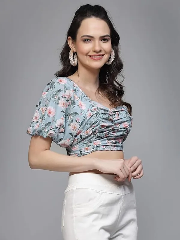 Women_Floral_Crop_Top_Ruched_Front_Sweetheart_Neck_Smocked_Back_Stylish_Summer_Top_Puff_Sleeves_Trendy_S_Xxl