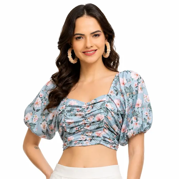 Women_Floral_Crop_Top_Ruched_Front_Sweetheart_Neck_Smocked_Back_Stylish_Summer_Top_Puff_Sleeves_Trendy_S_Xxl