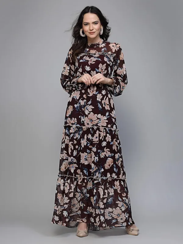 Women_S_Floral_Printed_Chiffon_Maxi_Dress_Long_Sleeve_Tiered_A_Line_Dress_Round_Neck_Casual_Party_Western_Dress_With_Lining_S_Xxl_Sizes