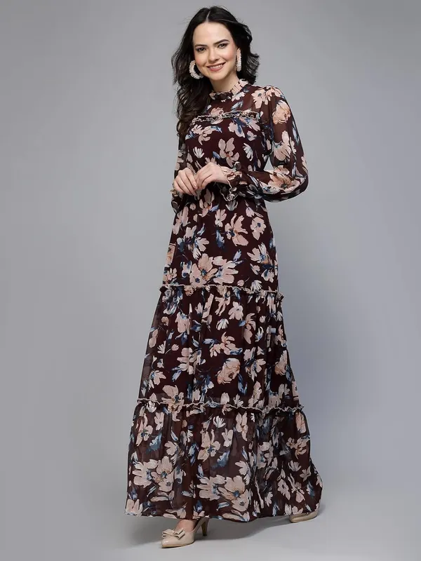Women_S_Floral_Printed_Chiffon_Maxi_Dress_Long_Sleeve_Tiered_A_Line_Dress_Round_Neck_Casual_Party_Western_Dress_With_Lining_S_Xxl_Sizes