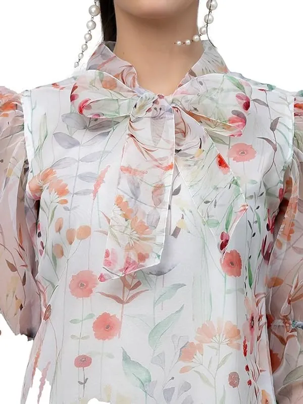 Women_Organza_Printed_Top_Sheer_Puff_Sleeves_Stylish_Western_Top_Tie_Up_Neck_With_Inner_Knit_Lining_S_Xxl