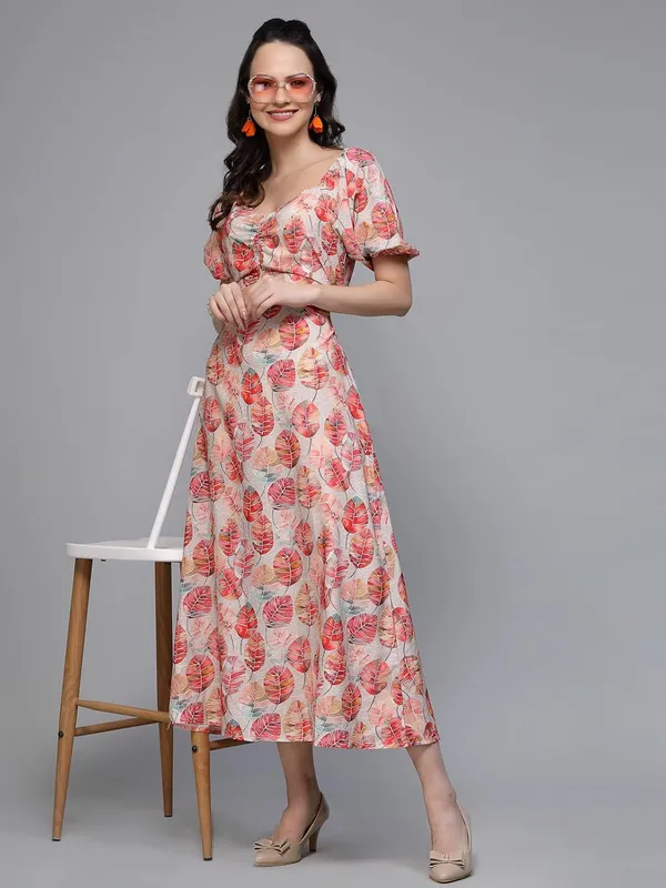 Women_Crepe_Printed_A_Line_Dress_Sweetheart_Neck_Puff_Sleeve_Elasticated_Waist_Summer_Casual_Stylish_Dress_S_Xxl