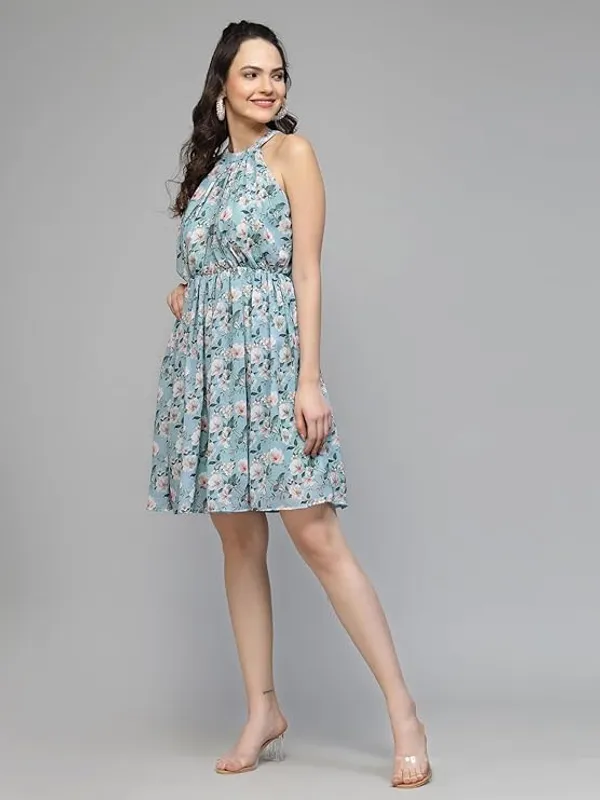 Women_Georgette_Halter_Neck_Dress_Printed_Sleeveless_Knee_Length_Fit_Flare_Summer_Party_Dress_With_Tie_Up_Back_S_Xxl