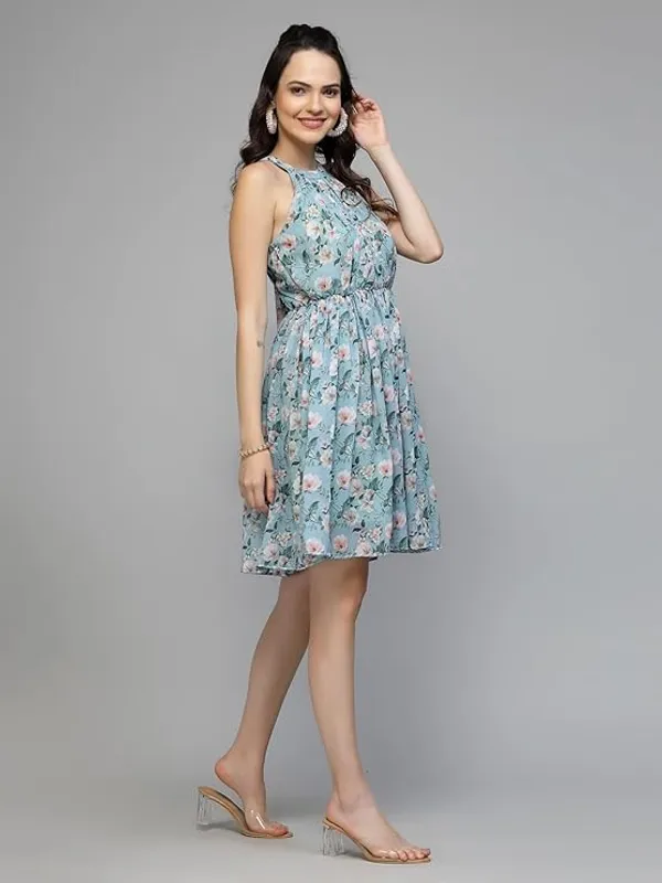 Women_Georgette_Halter_Neck_Dress_Printed_Sleeveless_Knee_Length_Fit_Flare_Summer_Party_Dress_With_Tie_Up_Back_S_Xxl