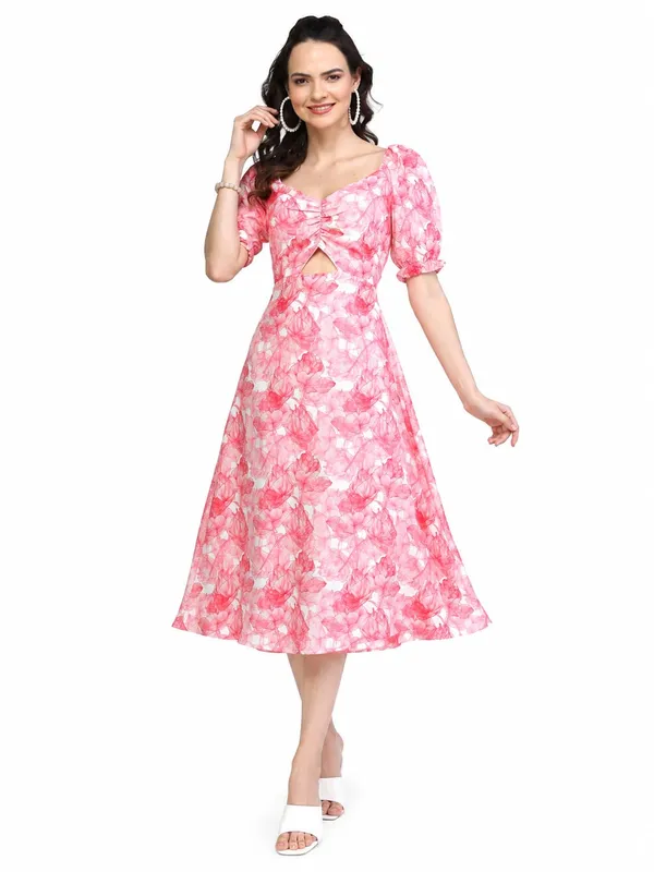 Women_Crepe_Printed_A_Line_Dress_Sweetheart_Neck_Puff_Sleeve_Elasticated_Waist_Summer_Casual_Stylish_Dress_S_Xxl