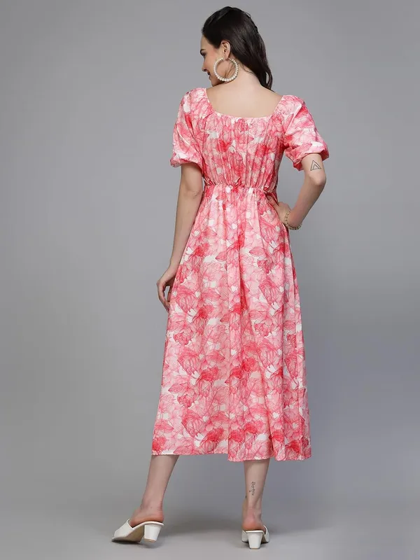 Women_Crepe_Printed_A_Line_Dress_Sweetheart_Neck_Puff_Sleeve_Elasticated_Waist_Summer_Casual_Stylish_Dress_S_Xxl