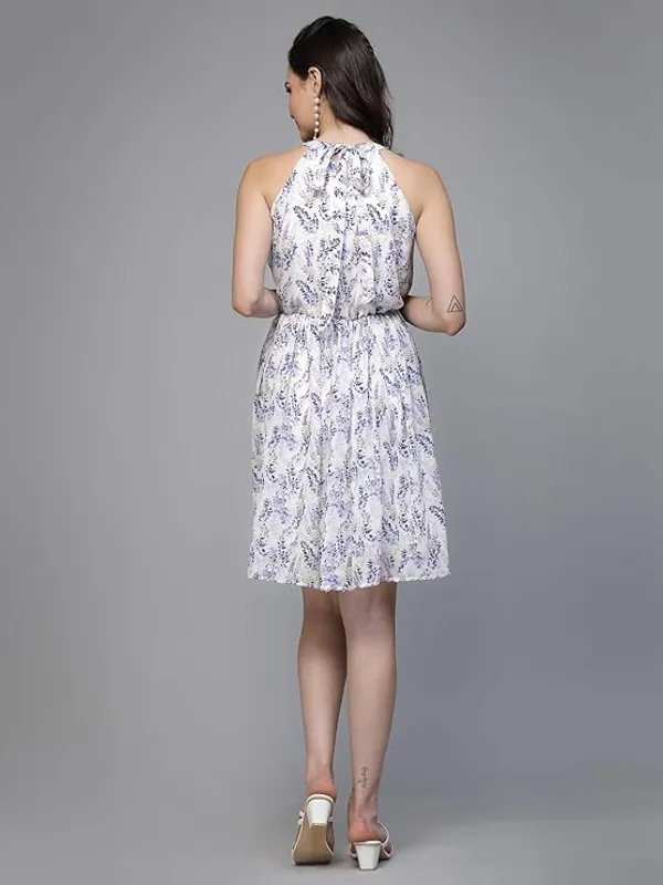 Women_Georgette_Halter_Neck_Dress_Printed_Sleeveless_Knee_Length_Fit_Flare_Summer_Party_Dress_With_Tie_Up_Back_S_Xxl