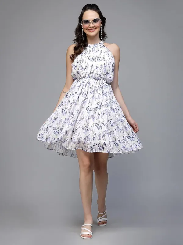 Women_Georgette_Halter_Neck_Dress_Printed_Sleeveless_Knee_Length_Fit_Flare_Summer_Party_Dress_With_Tie_Up_Back_S_Xxl