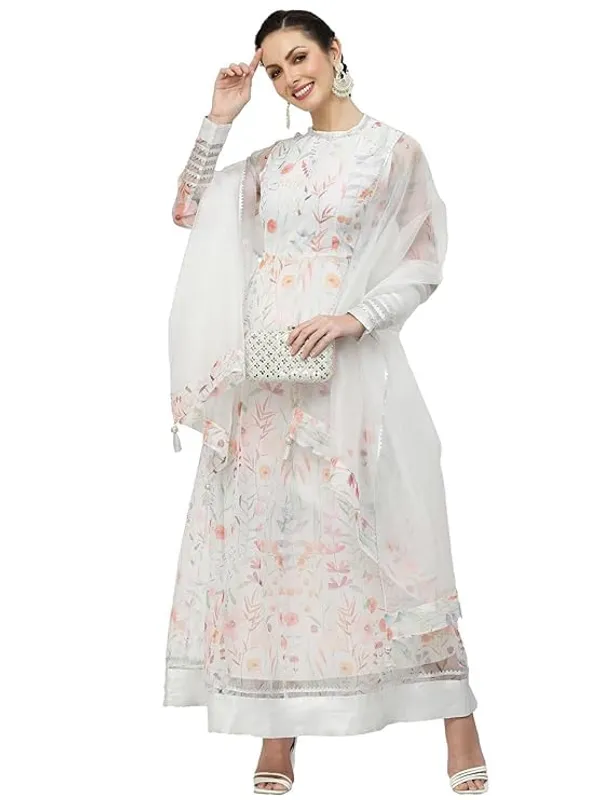 Organza_Floral_Anarkali_Kurta_Set_Full_Length_Dupatta