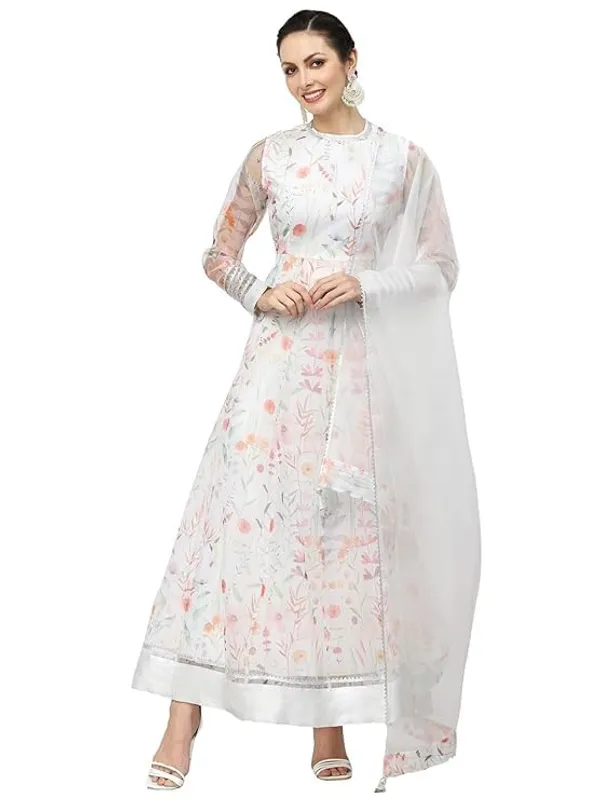 Organza_Floral_Anarkali_Kurta_Set_Full_Length_Dupatta