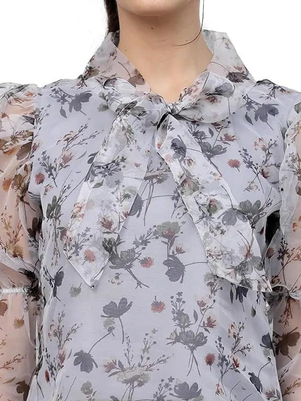 Women_Organza_Printed_Top_Sheer_Puff_Sleeves_Stylish_Western_Top_Tie_Up_Neck_With_Inner_Knit_Lining_S_Xxl