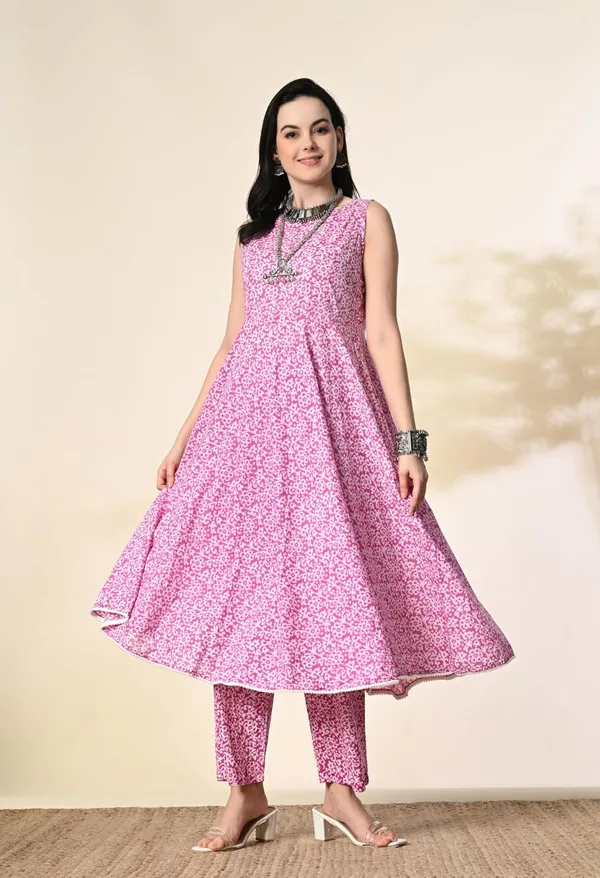 Women_Pure_Cotton_Kurta_Set_Printed_Anarkali_Kurta_With_Palazzo_Sleeveless_Flared_Ethnic_Set_Summer_Kurta_Set_S_Xxl