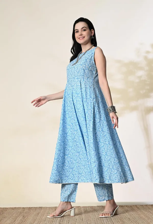 Women_Pure_Cotton_Kurta_Set_Printed_Anarkali_Kurta_With_Palazzo_Sleeveless_Flared_Ethnic_Set_Summer_Kurta_Set_S_Xxl