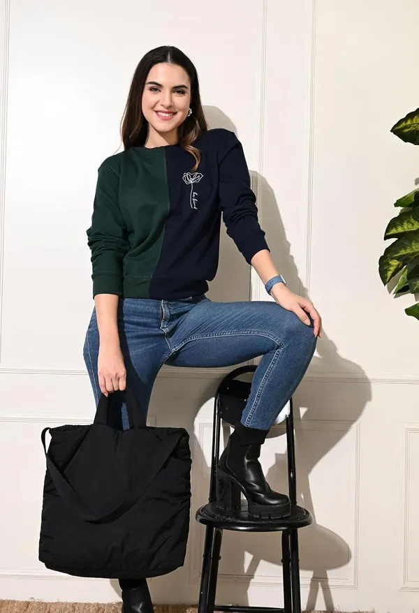 Fabway_Women_S_Colorblock_Sweatshirt_Soft_Cotton_Terry_Pullover_With_Ribbed_Cuffs_Stylish_Winter_Casual_Top_In_Alpha_S_Regular_Blue