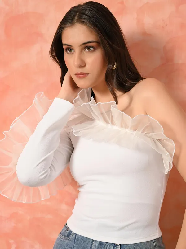 Fabway_Women_One_Shoulder_Ruffle_Top_Stylish_Western_Top_Trendy_Going_Out_Top_Regular_Fit_S_Xxl