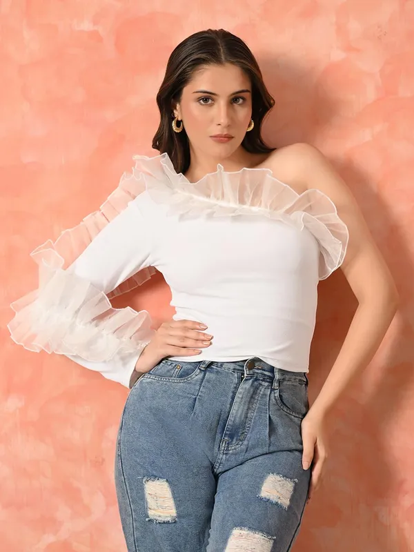 Fabway_Women_One_Shoulder_Ruffle_Top_Stylish_Western_Top_Trendy_Going_Out_Top_Regular_Fit_S_Xxl