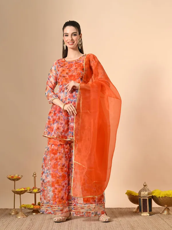 Floral_Print_Sharara_Suit_With_Dupatta_Multicolour_Ethnic_Set_Traditional_Indian_Wedding