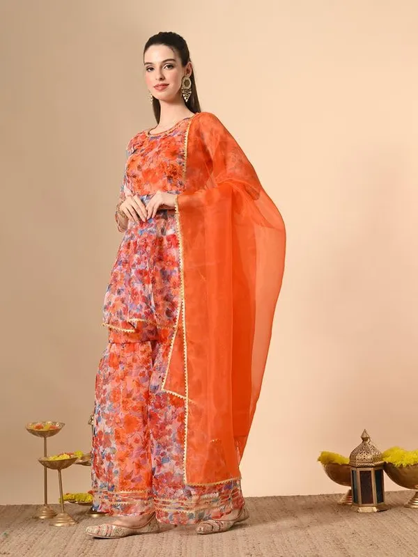 Floral_Print_Sharara_Suit_With_Dupatta_Multicolour_Ethnic_Set_Traditional_Indian_Wedding