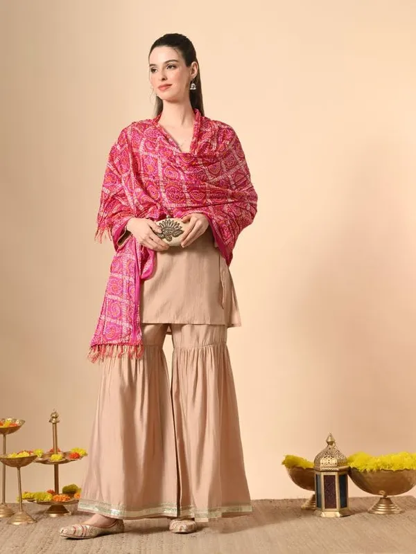 Women_Bandhani_Silk_Dupatta_Printed_Ethnic_Dupatta_With_Fringe_Lace_Border_Lightweight_Festive_Dupatta_For_Kurta_Suit_Sets