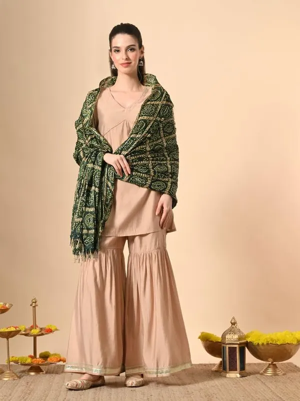 Product_Summary_Fabway_Clothing_Women_Bandhani_Silk_Dupatta_Printed_Ethnic_Dupatta_With_Fringe_Lace_Border_Lightweight_Festive_Dupatta_For_Kurta_Suit_Sets