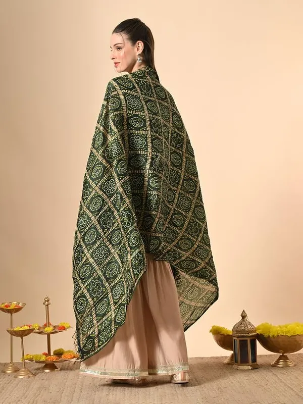 Product_Summary_Fabway_Clothing_Women_Bandhani_Silk_Dupatta_Printed_Ethnic_Dupatta_With_Fringe_Lace_Border_Lightweight_Festive_Dupatta_For_Kurta_Suit_Sets