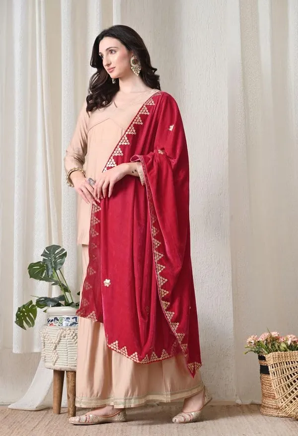 Women_Velvet_Embroidered_Dupatta_Stole_With_Gotta_Patti_Work_Festive_Wedding_Ethnic_Shawl_For_Kurta_Suit_Saree_Lehnga