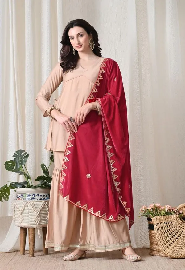 Women_Velvet_Embroidered_Dupatta_Stole_With_Gotta_Patti_Work_Festive_Wedding_Ethnic_Shawl_For_Kurta_Suit_Saree_Lehnga