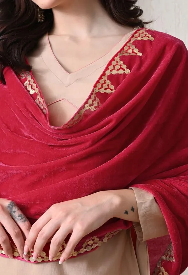 Women_Velvet_Embroidered_Dupatta_Stole_With_Gotta_Patti_Work_Festive_Wedding_Ethnic_Shawl_For_Kurta_Suit_Saree_Lehnga