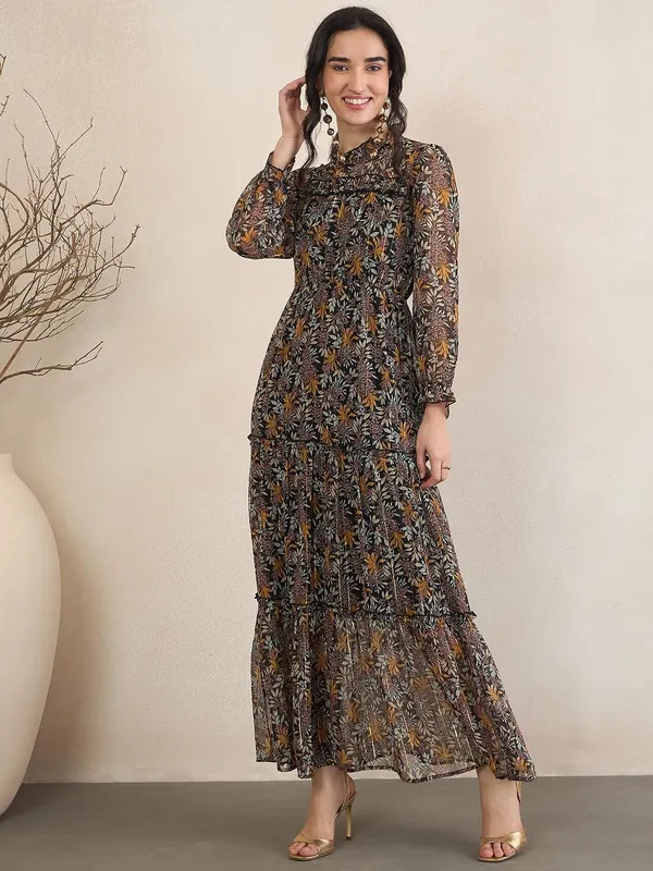 Women_S_Floral_Print_Maxi_Dress_Long_Sleeve_Tiered_Ruffle_High_Neck