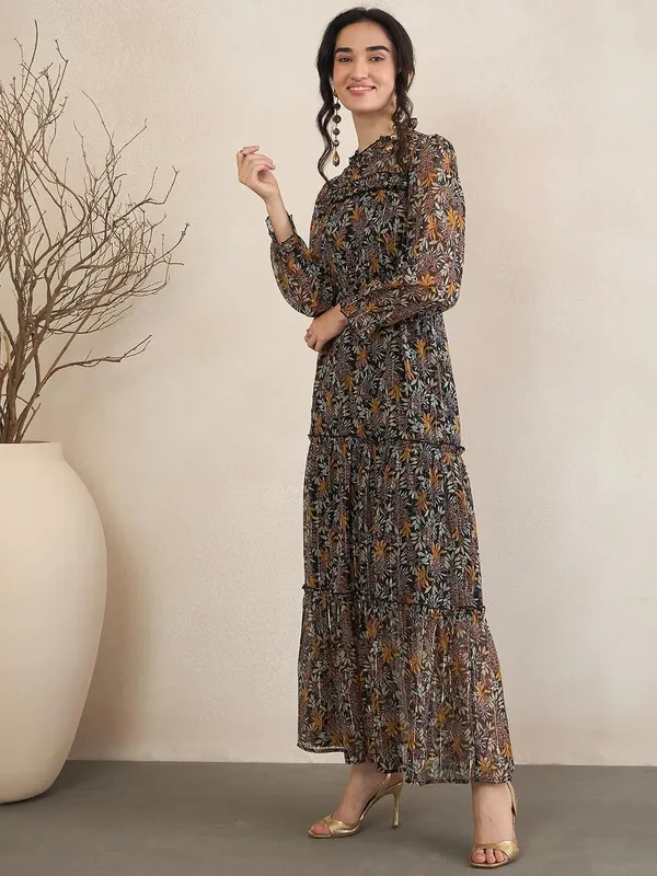 Women_S_Floral_Print_Maxi_Dress_Long_Sleeve_Tiered_Ruffle_High_Neck
