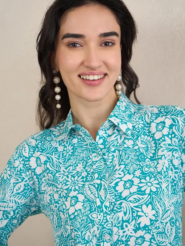 Women_S_Floral_Print_Flared_Shirt_Dress_Long_Sleeve_Collar_Neck_S_Xxl
