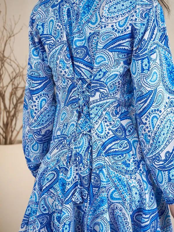 Women_S_Floral_Print_Flared_Shirt_Dress_Long_Sleeve_Collar_Neck_S_Xxl