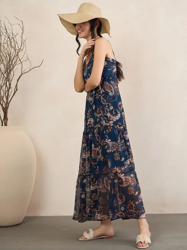 Women_S_Printed_Chiffon_Maxi_Dress_V_Neck_Spaghetti_Strap_Tiered_Flowy_Silhouette_Boho_Style