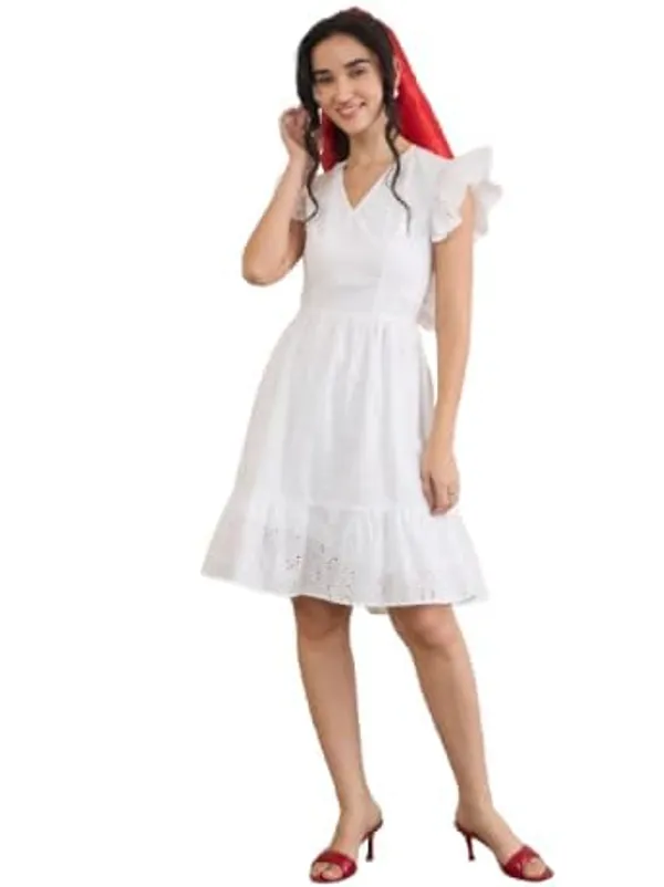 Women_S_Schiffli_Cotton_Dress_V_Neck_With_Ruffle_Sleeves_Backless_Bow_Detail_Tiered_Hem