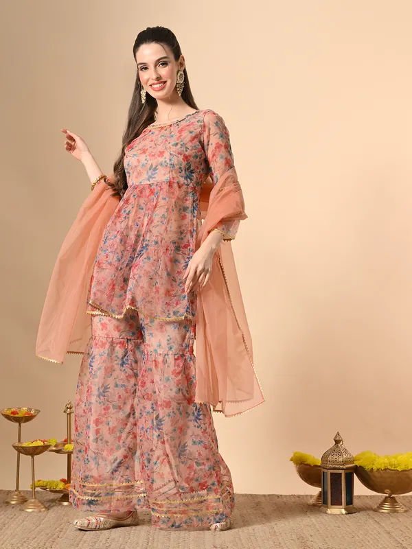 Peach_Floral_Print_Anarkali_Suit_for_Women