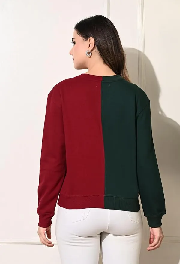 Fabway_Women's_Colorblock_Sweatshirt_–_Soft_Cotton_Terry_Pullover_with_Ribbed_Cuffs,_Stylish_Winter_Casual_Top