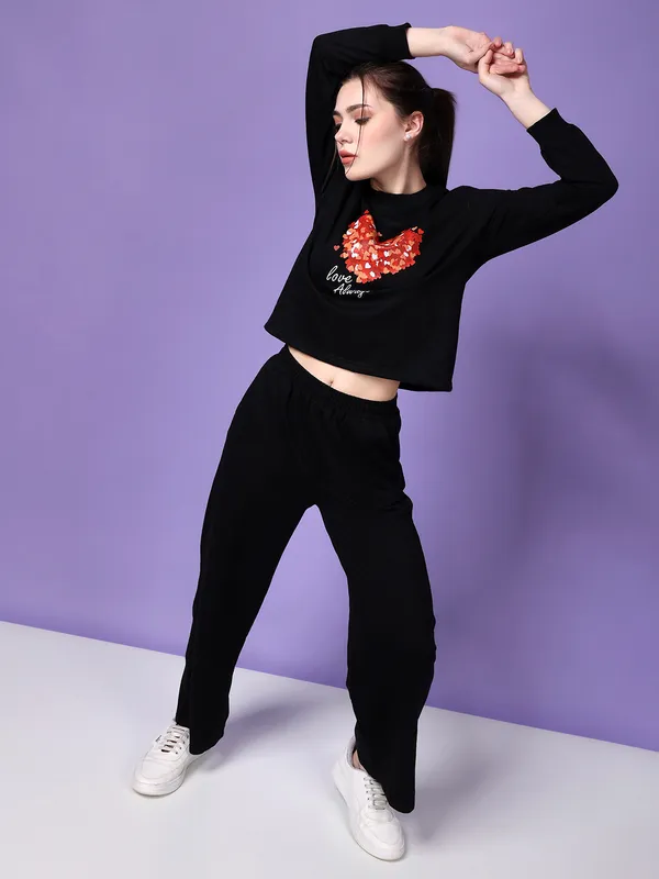 Black_Trouser_And_Wide_Leg_Pants_Set_For_Women