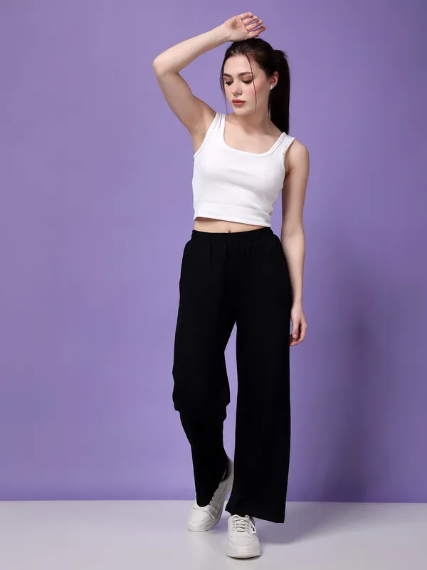 Black_Trouser_And_Wide_Leg_Pants_Set_For_Women