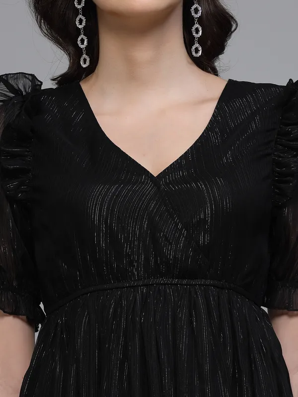 Black_Lurex_Fit_And_Flare_Dress_for_Women