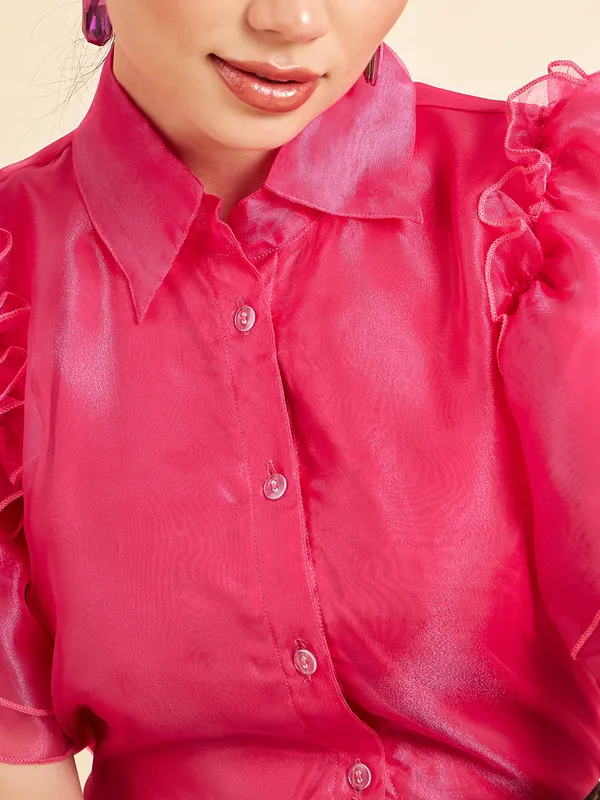 Pink_Sheer_Ruffle_Sleeve_Top_for_Women