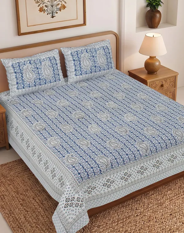 Blue_Traditional_Medallion_Print_Bedsheet_Set_Thread_Count_140_GSM_200