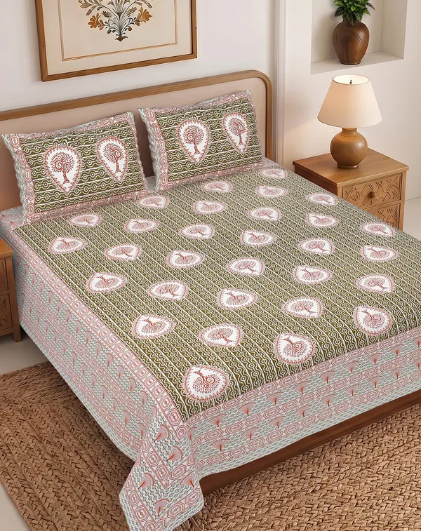 Printed_Paisley_Double_Bedsheet_With_Pillow_Covers_Thread_Count_140_GSM_200