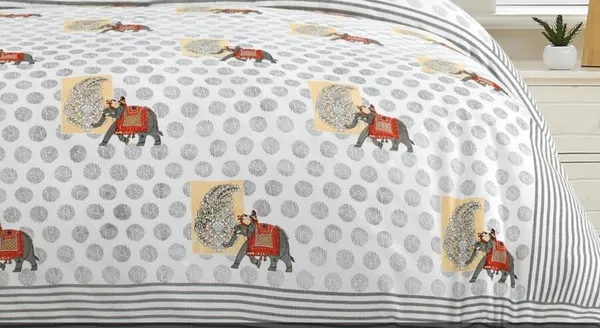 Rust_Orange_Printed_Elephant_King_Size_Bedsheet