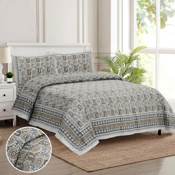 Grey_Printed_Paisley_King_Size_Bedsheet_Set